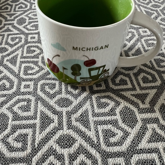 Starbucks Michigan Themed Green Interior Mug. YOU ARE HERE COLLECTION - Picture 1 of 4